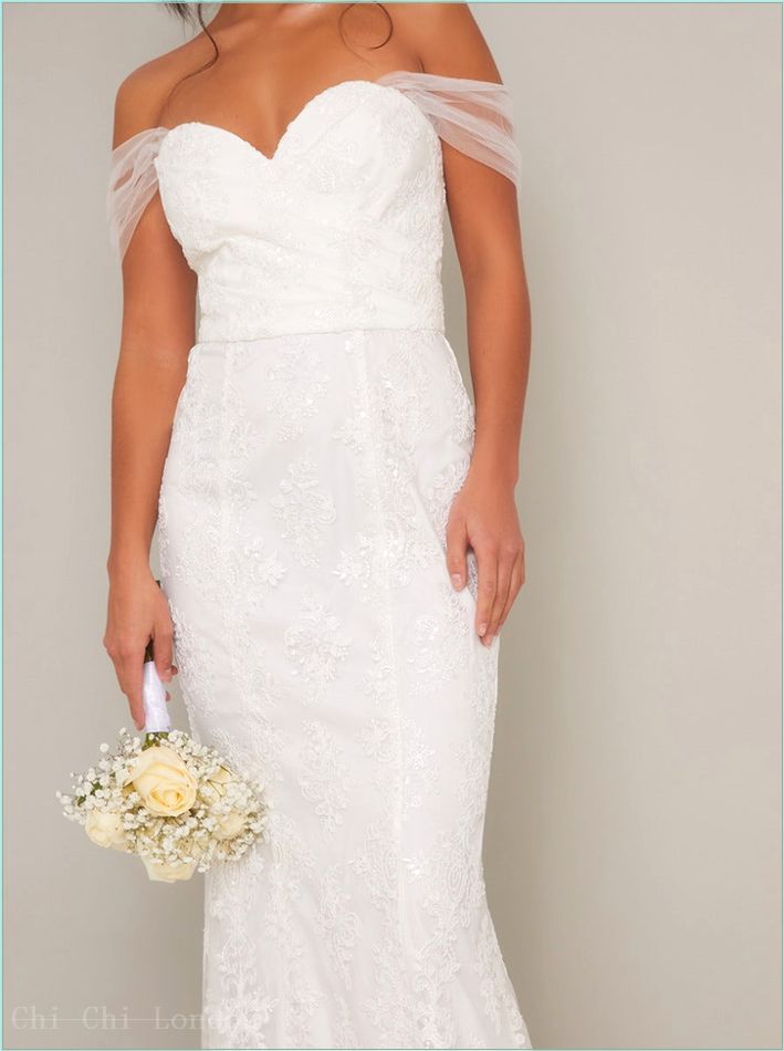  Petite Sweetheart Lace Bodycon Wedding Dress in White 6880PWH